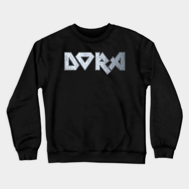 Heavy metal Dora Crewneck Sweatshirt by KubikoBakhar